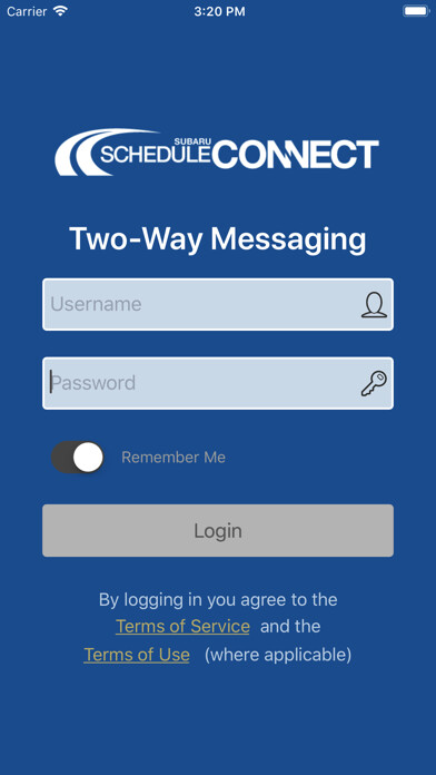 Emulate iPhone app Schedule Connect Messaging using MyAndroid