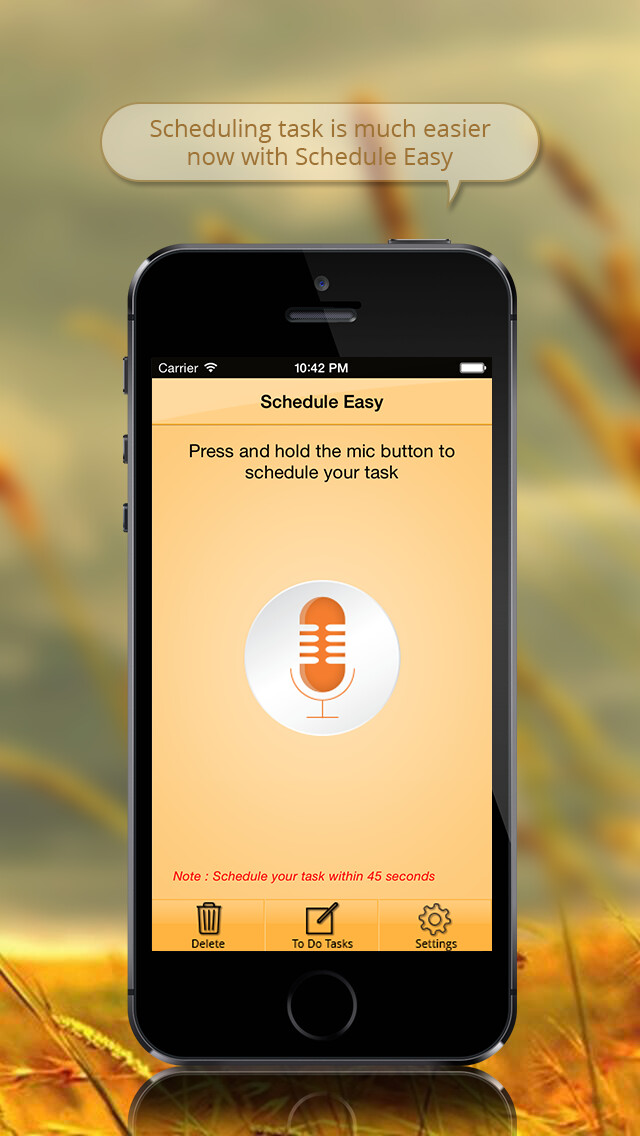 Emulate iPhone app Schedule Easy using MyAndroid