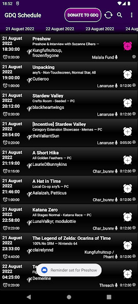 Run android online APK Schedule for GDQ from MyAndroid or emulate Schedule for GDQ using MyAndroid Run android online APK Schedule for GDQ from MyAndroid or emulate Schedule for GDQ using MyAndroid