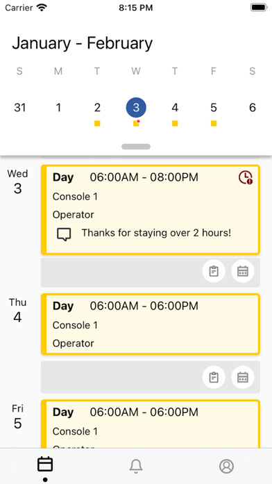 Emulate iPhone app SchedulePro by Shiftboard using MyAndroid