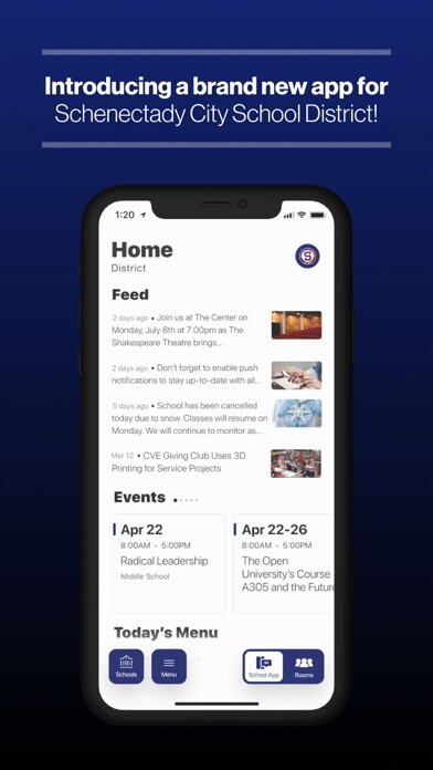Emulate iPhone app Schenectady City Schools using MyAndroid