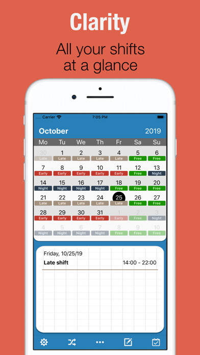 Emulate iPhone app Schichter - Shift calendar using MyAndroid Emulate iPhone app Schichter - Shift calendar using MyAndroid