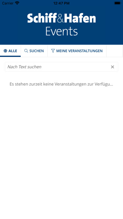 Emulate iPhone app Schiff&Hafen Events using MyAndroid