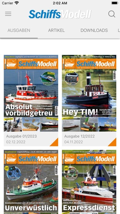 Emulate iPhone app SchiffsModell - Das Magazin using MyAndroid