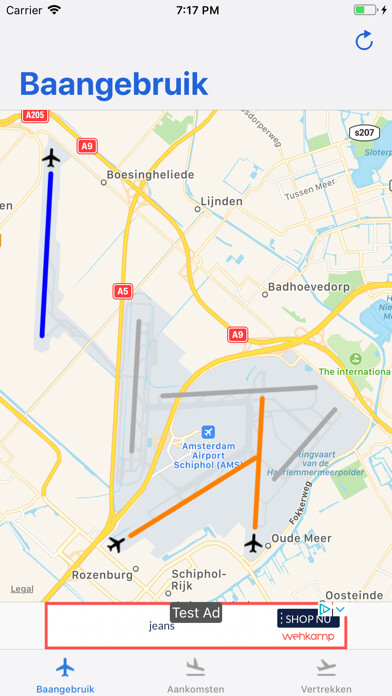 Emulate iPhone app Schiphol Spotters App using MyAndroid