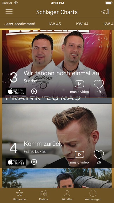 Emulate iPhone app Schlager-Charts using MyAndroid Emulate iPhone app Schlager-Charts using MyAndroid