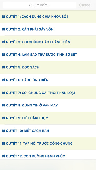 Emulate iPhone app Sách làm giàu - Bí quyết làm giàu - Dạy làm giàu using MyAndroid