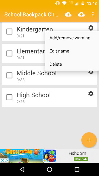 Emulate Android APK School Backpack Checklist Emulate Android APK School Backpack Checklist