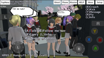 Emulate iPhone app School Girls Simulator using MyAndroid