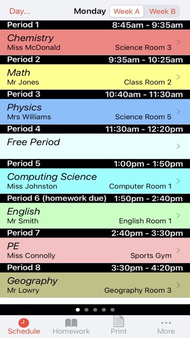 Emulate iPhone app School Schedule for Class using MyAndroid Emulate iPhone app School Schedule for Class using MyAndroid