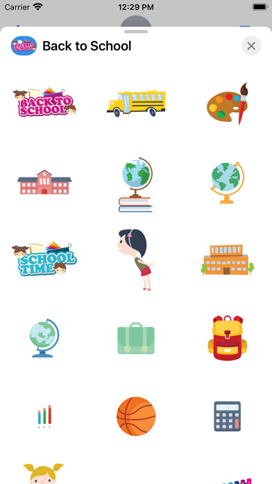 Emulate iPhone app School - students stickers using MyAndroid Emulate iPhone app School - students stickers using MyAndroid