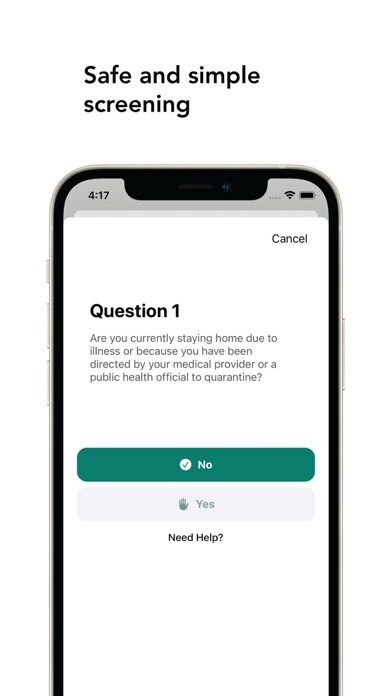 Emulate iPhone app School Wellness Screener using MyAndroid