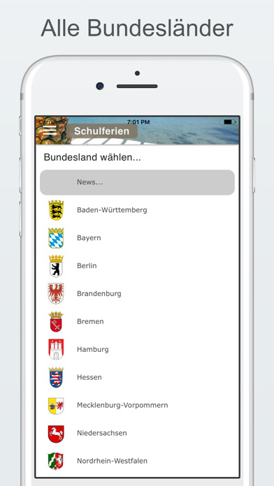 Emulate iPhone app Schulferien in Deutschland using MyAndroid Emulate iPhone app Schulferien in Deutschland using MyAndroid