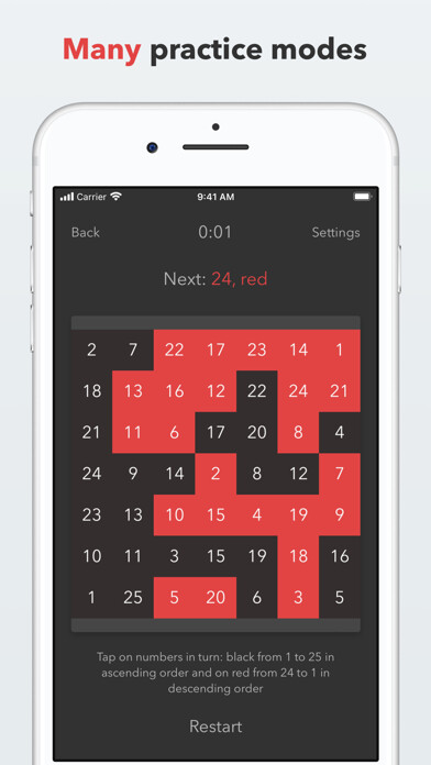 Emulate iPhone app Schulte Table using MyAndroid Emulate iPhone app Schulte Table using MyAndroid