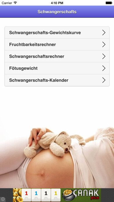 Emulate iPhone app Schwangerschaft using MyAndroid