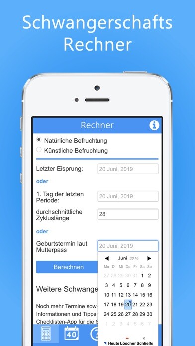 Emulate iPhone app Schwangerschafts-Rechner using MyAndroid Emulate iPhone app Schwangerschafts-Rechner using MyAndroid