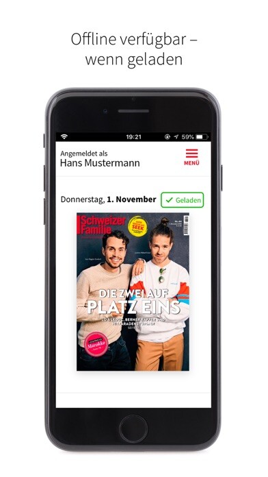 Emulate iPhone app Schweizer Familie E-Paper using MyAndroid