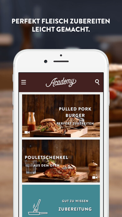 Emulate iPhone app Schweizer Fleisch Academy using MyAndroid Emulate iPhone app Schweizer Fleisch Academy using MyAndroid