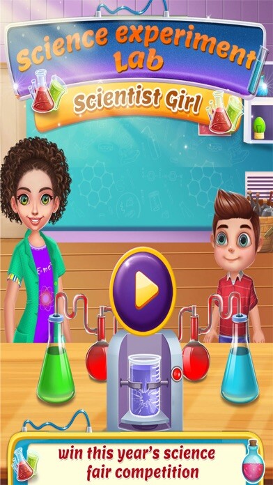 Emulate iPhone app Science Experiments Lab - Scientist Girl using MyAndroid