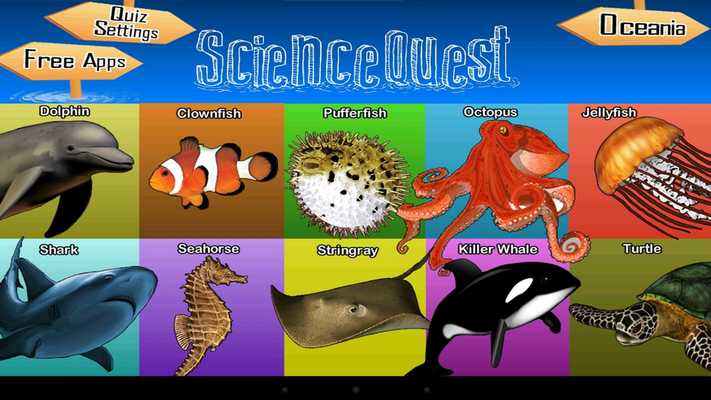 Emulate Android APK Science Quest Quiz Fifth Grade