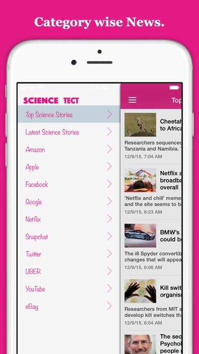 Emulate iPhone app Sciencetech Live News using MyAndroid Emulate iPhone app Sciencetech Live News using MyAndroid