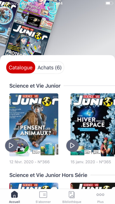 Emulate iPhone app Science & Vie Junior Magazine using MyAndroid Emulate iPhone app Science & Vie Junior Magazine using MyAndroid