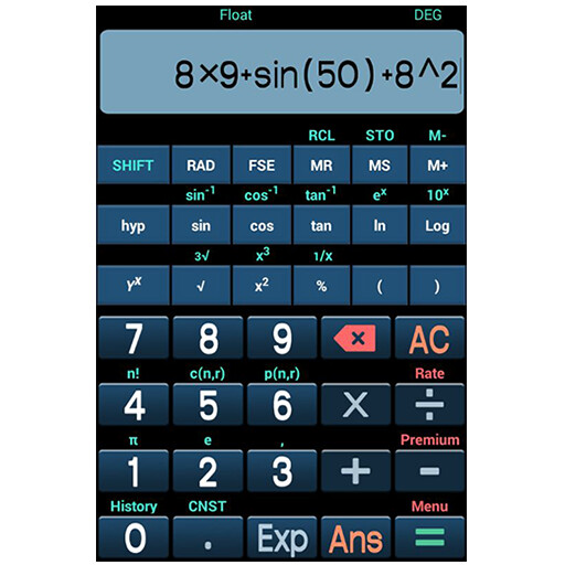 Run android online APK Scientific Calculator(free) from MyAndroid or emulate Scientific Calculator(free) using MyAndroid
