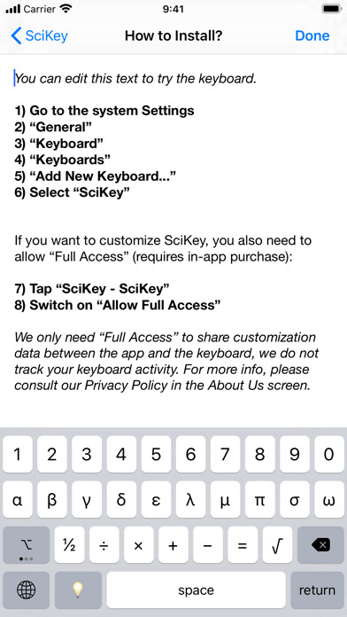 Emulate iPhone app SciKey - Scientific Keyboard using MyAndroid Emulate iPhone app SciKey - Scientific Keyboard using MyAndroid