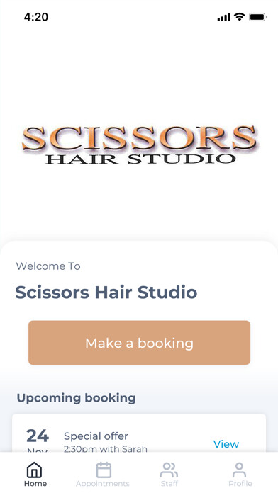 Emulate iPhone app Scissors Hair Studio using MyAndroid