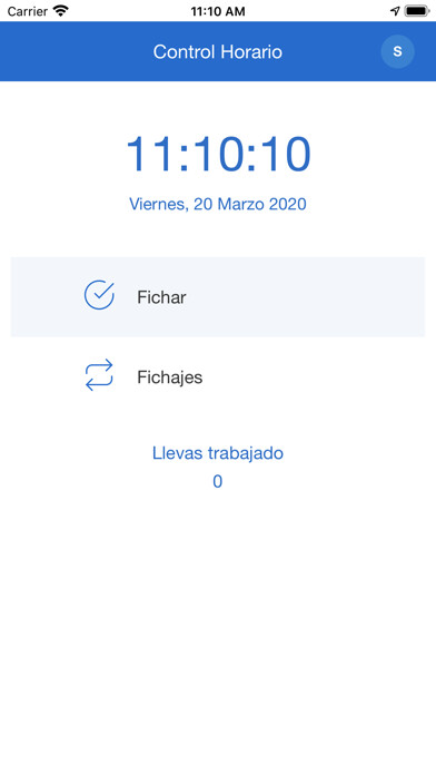 Emulate iPhone app SCL Control de Jornada using MyAndroid