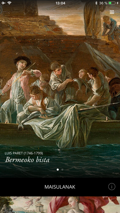 Emulate iPhone app SC Museo Bellas Artes Bilbao using MyAndroid
