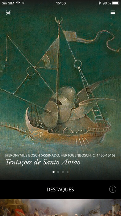 Emulate iPhone app SC Museu Nacional Arte Antiga using MyAndroid