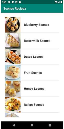 Run android online APK Scones Recipes from MyAndroid or emulate Scones Recipes using MyAndroid