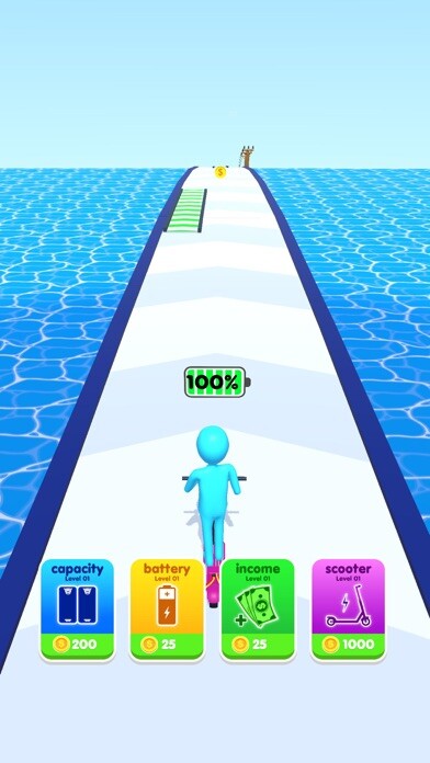 Emulate iPhone app Scooter Upgrader Rush using MyAndroid
