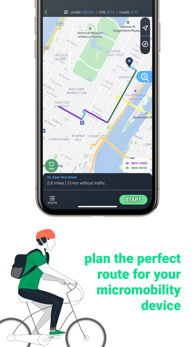 Emulate iPhone app ScootRoute - Get there safely using MyAndroid