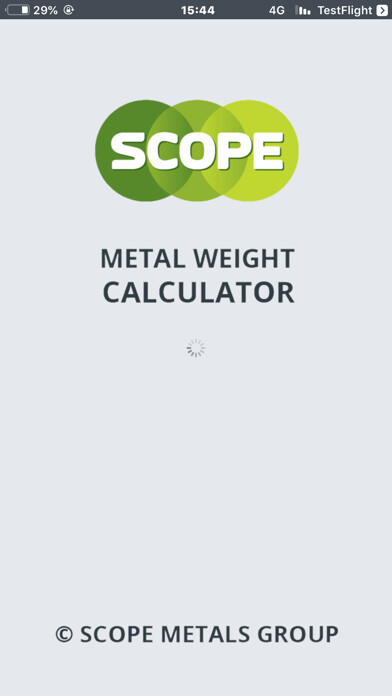 Emulate iPhone app Scope Metal Weight Calculator using MyAndroid