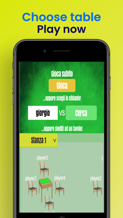 Emulate iPhone app Scopone Scientifico Play Cards using MyAndroid