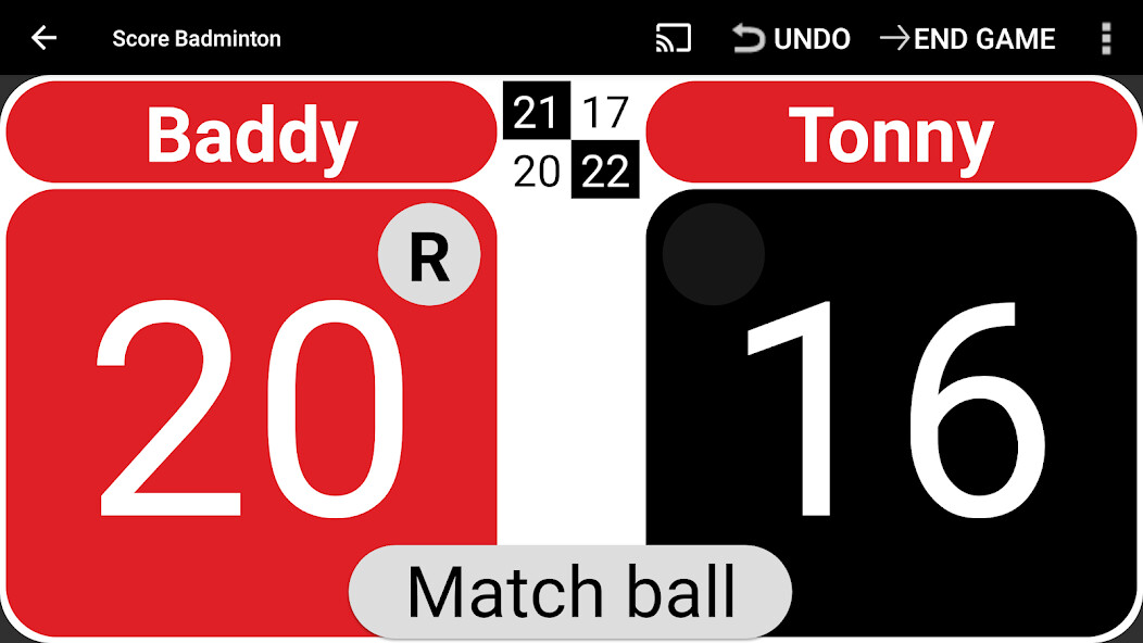Emulate Android APK Score Badminton