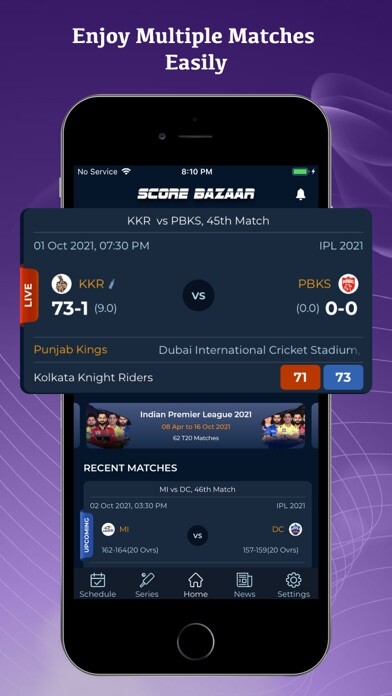Emulate iPhone app ScoreBazaar Cricket Live Line using MyAndroid Emulate iPhone app ScoreBazaar Cricket Live Line using MyAndroid