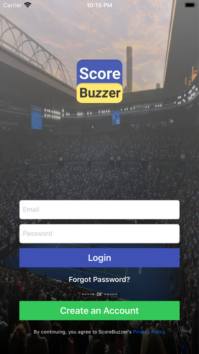 Emulate iPhone app ScoreBuzzer using MyAndroid