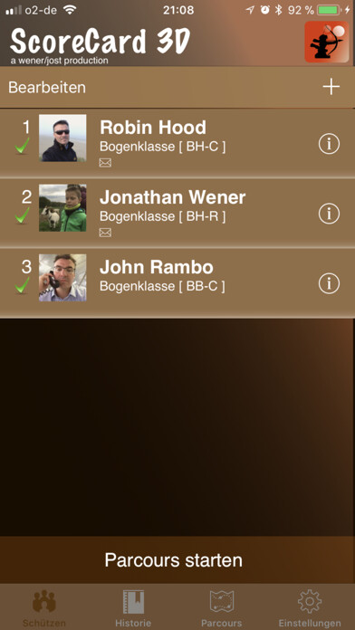Emulate iPhone app ScoreCard 3D using MyAndroid