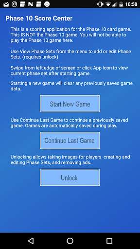 Run android online APK Score Center for Phase 10 from MyAndroid or emulate Score Center for Phase 10 using MyAndroid