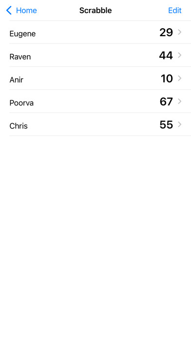 Emulate iPhone app Score Keeper - Keep Score using MyAndroid