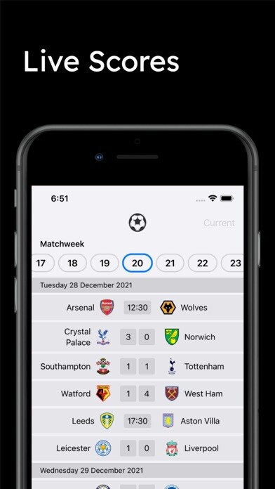 Emulate iPhone app Scores for Premier League using MyAndroid Emulate iPhone app Scores for Premier League using MyAndroid