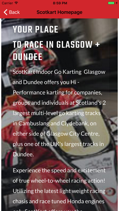 Emulate iPhone app ScotKart Indoor Kart Dundee using MyAndroid Emulate iPhone app ScotKart Indoor Kart Dundee using MyAndroid
