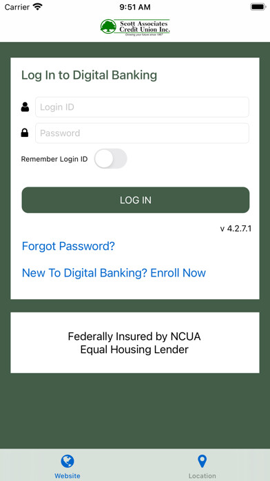 Emulate iPhone app Scott Associates Credit Union using MyAndroid Emulate iPhone app Scott Associates Credit Union using MyAndroid