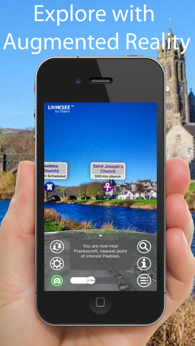 Emulate iPhone app Scottish Borders Looksee AR using MyAndroid