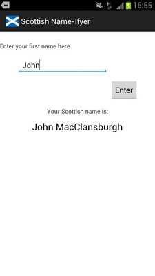 Emulate Android APK Scottish Name-Ifyer Emulate Android APK Scottish Name-Ifyer