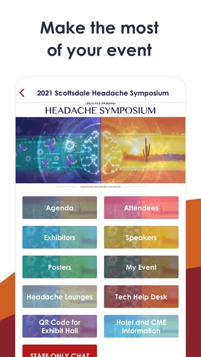 Emulate iPhone app Scottsdale Headache Symposium using MyAndroid