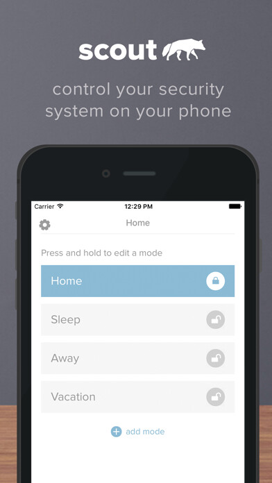 Emulate iPhone app Scout Alarm - Home Security using MyAndroid
